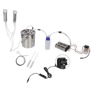 HJLIAN Kit de traite electrique portable a impulsion pour chevres, brebis et vaches, 5 L (prise britannique) - Neuf