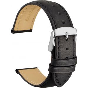 Bracelets De Montre En Cuir Vintage Avec Boucle En Argent Inoxydable, Bande De Remplacement 14mm 16mm 18mm 19mm 20mm 21mm 22mm 23mm 24mm - Neuf