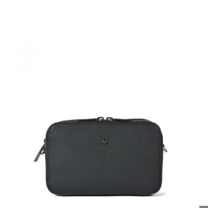 BEMON Petite sacoche cuir pour homme noir Gary , 15 x 20 x 5 cm - Neuf