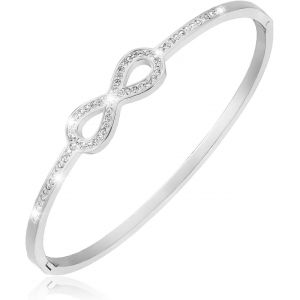 Eryi-Infinity Bracelet D'amour Pour Femmes 2.5 Mm En Acier Inoxydable Symbole Infini Bracelets Pour Maman Femme Amitié - Neuf