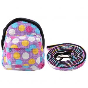 Hjlian Sac A Dos Pour Chien Et Chiot, Mignon, Bandouliere Reglable, Pour Voyage En Plein Air (Violet) - Neuf