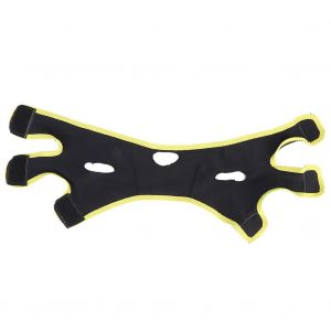 Ceinture De Levage Pour Le Visage, Respirante, Contour Du Visage, Masque Amincissant, Bandage (M Jaune + Noir) - Neuf