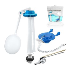 Kit de remplacement du réservoir de toilette,kit de remplacement de la vanne à flotteur de toilette,clapet de toilette de 2 pouces,poignée de chasse d'eau de toilette à montage frontal - Neuf