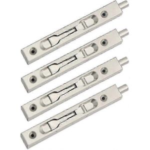 Lot de 4 (2 paires) de loquets de porte encastres, verrous coulissants, verrous de securite dissimules, verrous coulissants en acier inoxydable (longueur 15 cm) - Neuf