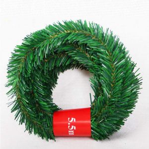 Couronne de noël 5,5 m de Guirlande de sapin Guirlande de lierre Couronne de Noël artificielle, cheminées, Escaliers, Portes, Mur Extérieur, à l'Intérieur d'un Balcon Décoration Vert - Neuf