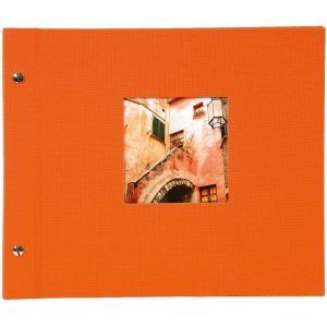 Album Photo &agrave; vis Bella Vista - avec d&eacute;coupe pour fen&ecirc;tre, Carton, Bleu, 30 x 25 cm - Neuf