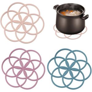 Kalanka-3 Pièces Abwaschbar, Maniques En Silicone, Dessous De Plat, Protecteurs De Poêles Colorés, Résistance À La Chaleur, Protection Antidérapante, Casseroles, Tasses, Bols Et Autres, Décorations - Neuf