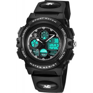 Jgd-Montre Digitale Enfant Avec Chronom&egrave;tre, Eclairage, Alarme, Calendrier-Montres Sport Pour Fille Garcon Avec Bracelet En Silicone - Neuf