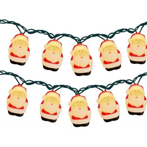 Trahoo-8.5ft Santa Claus String Lights - 10 Led Outdoor/Indoor Waterproof Christmas Tree & Home Decor - Neuf