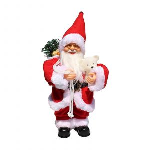 Poupée musicale électrique du Père Noël - Centre de table de Noël-jaune - Neuf