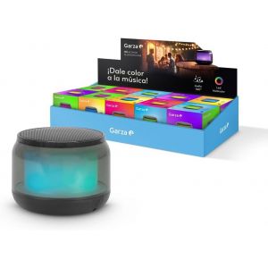 MEVRONISSHOP-Enceinte portable Rio avec 15 modes d'&eacute;clairage LED multicolores, son 360&deg; 75 dB, Bluetooth, mains libres, USB-C et Micro SD, design noir compact, id&eacute;ale pour les f&ecirc;tes et l'ext&eacute;rieur - Neuf