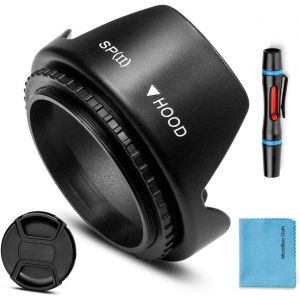 Pare-Soleil Universel Pour Objectif 52 Mm Motif Tulipe Avec Bouchon D'Objectif Central Pour Appareil Photo Canon, Nikon, Sony, Pentax, Olympus, Fuji[Z3700] - Neuf