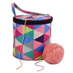 Sac &Agrave; Tricoter Organisateur Fourre-Tout En Fil Avec Diviseur Int&eacute;rieur Pour Crochets En Laine Aiguilles &Agrave; Tricoter Ensemble De - Neuf