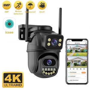 ore-BELIA-Caméra de surveillance extérieure PTZ IP WiFi 4K 8MP,objectif touristique,n'aime numérique 4X,poignées humaines AI,ECT,ONVIF,sécurité extérieure - Neuf