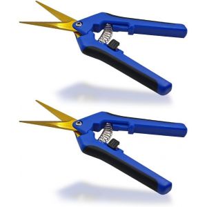 2 Pi&egrave;ces Secateur de jardin avec des lames droites rev&ecirc;tues de titane, poign&eacute;e de blocage, Cisaille de jardin, S&eacute;cateur jardin pour branches, fleurs, fruits, roses, plantes, bonsa&iuml;s - Neuf