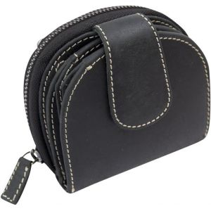 CAUC-Portefeuille femme pour 12 cartes de cr&eacute;dit porte monnaie XXL, cuir v&eacute;ritable - Vintage-Collection - Neuf