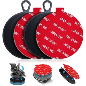 Disque De Montage Pour Tableau De Bord Pour Support De T&eacute;l&eacute;phone,75 Mm,Disque Adh&eacute;sif Pour Cam&eacute;ra Embarqu&eacute;e De Voiture,Support Gps Avec Adh&eacute;sif Circulaire Double Face Extra Fort 3m - Neuf