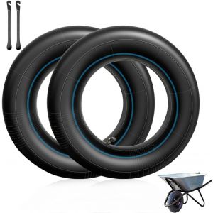 MEVRONISSHOP-2PCS Chambre &agrave; air Remorque, 3,50/3.00-8"" Pneu Brouette Tubes Int&eacute;rieurs de Remplacement avec Valve Courb&eacute;e Chambres &agrave; air de Roue Brouette pour Diable, Chariot &agrave; Main, Chariot de Jardin - Neuf