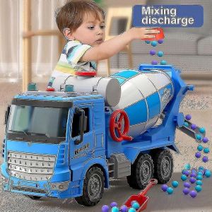 Jouet pour enfants, grande voiture à bascule, véhicule d'ingénierie en béton, camion-citerne à ciment, modèle de simulation-UN - Neuf