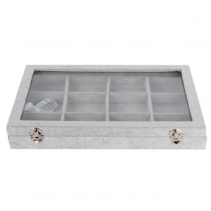 Boite De Rangement Pour Bagues, Colliers, Boucles D'oreilles, Bijoux, Boite De Presentation, Etui Organisateur Avec Couvercle - Neuf