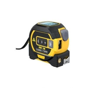 3 dans 1 Laser Numérique Compteur ayant Franchi la Ligne Laser, 40m Numérique d'un Télémètre Laser, 16Ft Ruban à Mesurer avec écran LCD rétro-éclairé pour la Distance, surface, Volume - Neuf