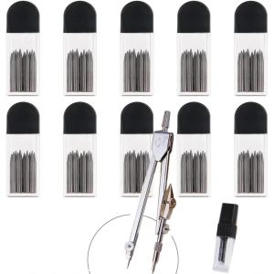 Kaxdl-Lot De 100 Recharges De Compas 2b De Rechange Pour Compas-2 Mm De Diamètre-2 Cm De Long-Pour Création De Dessins Mathématiques - Neuf
