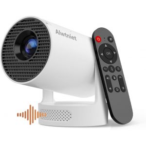 HY300Pro+ Mini projecteur 4K avec Wi-FI 6 et Bluetooth 5.4, Haut-Parleur Soundbase 5W, Keystone Vertical Automatique, Rotatif à 180 °, Videoprojecteur Portable pour la Maison et l'extérieur - Neuf