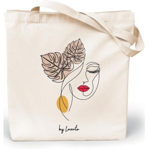 TZF-Tote Bag Femme - Sac Cabas Femme Original - Tote Bag Coton 100% Grand 35 x 42 x 8 cm - Sac Fourre Tout en Toile - Neuf