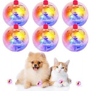 KAL-Lot De 6 Balle De Chasse Fantômes, Balles Lumineuses De Mouvement, Activé Par Le Toucher, Jouets Pour Animaux De Compagnie Pour Chat Et Chien, Dispositif Paranormal Clignotant À 360 ° - Neuf