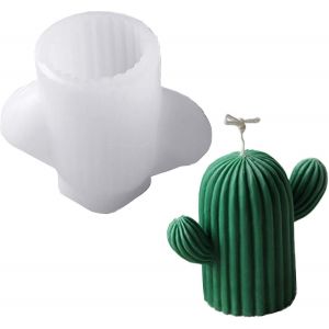 Kit De Fabrication De Petits Moules En Silicone Pour Bougies, Chocolat, Savon, Résine (Cactus Moyen) (Hors Bougies) - Neuf