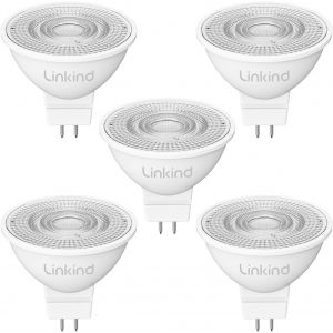 Ampoule Led 12 V Gu5.3 3,4 W = 35 W,Blanc Neutre 4000k,360 Lm Ampoule Led Mr16 Basse Tension Avec Angle De Faisceau Étroit De 36°,Non Dimmable,Lot De 5 [Classe Énergétique A] - Neuf