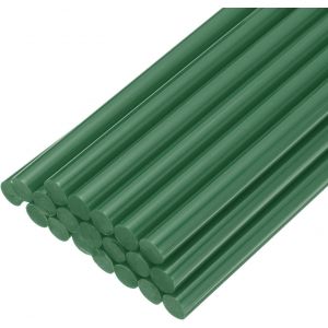 Bâtonnets De Colle Thermofusible,200mm De Longueur X 11mm De Diamètre Pour Pistolet À Colle,Parfait Pour Les Projets D'artisanat Diy Et Le Scellage,Vert Foncé,20 Pièces - Neuf