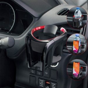 Porte-gobelet de voiture, porte-gobelet de voiture 2 en 1 pour smartphone, matériau robuste, porte-gobelet, porte-bouteille, canette - Neuf