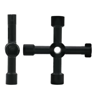 Clé Transversale Universelle Multifonctionnelle 4 Voies Alliage De Zinc Plombiers Électriciens Outils De Soupape Touches Noires - Neuf