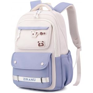 Asfasfq-Amythe Sac À Dos Pour Adolescents - Cartable Fille Primaire College Tendance Imperméable Pour Un Usage Quotidien Décontracté, Sac Ecole Grande Pour Filles Garçons 9-16 Ans - Neuf