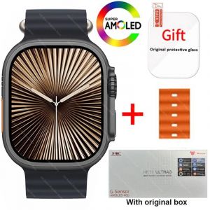 Nouveau Hk11 Ultra 3 Smartwatch 2025 49mm Amoled 4g Rom Ai Chat Robot Bluetooth R&eacute;seau Appel Horloge Nfc Boussole Montre Intelligente Hommes Femmes - Neuf
