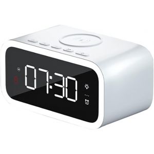 CHECARZHN--NO1-Réveil Avec Chargeur Sans Fil, Radio Réveil Avec Chargeur Usb - Neuf