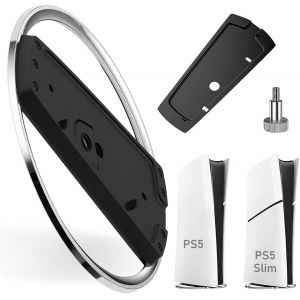 Eryi-Support Pour Ps5 Slim - Accessoire De Jeu Ps5 Slim - Support Vertical Fin Et Léger - Convient Pour Disque De Console Ps5 Slim Et Ps5 Et Pied Vertical De Version Numérique (Noir) - Neuf