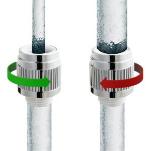 KAL-® Économiseur D'Eau Pour Douche Chrome | Réglable De 0,1 À 23 L/Min | Convient À Presque Toutes Les Douches, Robinets De Douche Et Têtes De Douche | Installation Sans Outil - Neuf