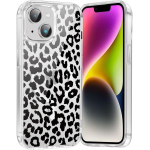 Maa-Coque Magnétique Pour Iphone 14/Iphone 13 6,1"", Compatible Avec Magsafe, Transparente Fille Etui Avec Aesthetic Motif Léopard Dessin, Souple Silicone Mince Tpu Bumper Case Antichoc Housse, 03 - Neuf