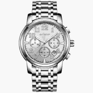 Montre &Agrave; Quartz Pour Homme 1008g, Bracelet En Cuir, &Eacute;tanche Jusqu'&agrave; 3 Atm, Affichage Analogique - Neuf