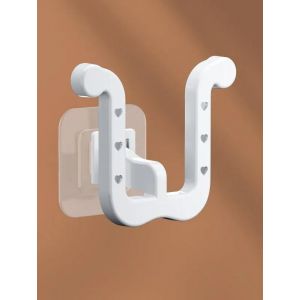 2/6 Pi&egrave;ces En Forme De U Pantoufle Support Mural Perfor&eacute; Toilette Drainage Support De Rangement Salle De Bain Mur Stockage Sandale Support Salle De Bain.White 2Pcs. - Neuf