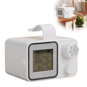 Système d'arrosage automatique pour plantes d'intérieur, 2000 mAh rechargeable, avec tube de 15 gouttes, pour 15 pots, écran LCD, alarme de manque d'eau, minuterie d'arrosage pendant les vacances - Neuf