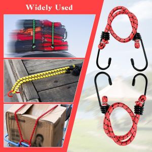 Mevronisshop-8 Pi&egrave;ces Tendeurs Elastique Avec Crochets, 40 Cm/60 Cm/80 Cm/100 Cm Corde Elastique, Cordon Elastique, Sandow &Eacute;lastiques Caoutchouc, Sangles De Tension Multifonction Pour V&eacute;los Et Bagage - Neuf