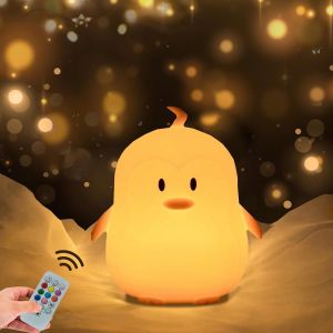 Pingouin Lampe Veilleuse Pour Enfant Veilleuse Pour Bébé Avec Changement De Couleur & Dimmable Portable Petite Veilleuse Rechargeable Avec Minuterie & Contrôle Toucher - Moyen - Neuf