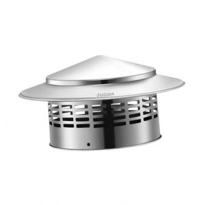 Chapeau de cheminee, protection contre la pluie et la poussiere, toit de cheminee, protection contre la pluie, couvercle de cheminee pour chauffage exterieur, style C - Neuf