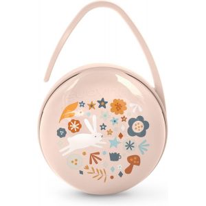 Bo&icirc;te &Agrave; T&eacute;tine Duo Avec Capacit&eacute; Pour 2 Sucettes. Pochette Pour Sucettes,Bo&icirc;te &Agrave; Sucette Avec Anse Flexible,&Eacute;tui Sucette,Pour B&eacute;b&eacute;s +0 Mois,Wonderland Rose - Neuf