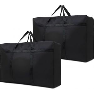Subzonal-Lot De 2 Grands Sacs De Rangement Avec Fermeture &Eacute;clair, Sacs De D&eacute;m&eacute;nagement, Sacs De Rangement Sous Le Lit, Sacs De Rangement Imperm&eacute;ables Pour D&eacute;m&eacute;nagement, Couette, Couvertures, Oreiller - Neuf