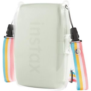 Housse de Protection Compatible pour Fujifilm Instax Mini Link 3 imprimante,&eacute;tui en PVC Rigide pour Fuji Instax Mini Link 3 imprimante avec bandouli&egrave;re r&eacute;glable-Transparente - Neuf