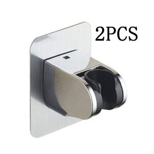 Support de douchette adh&eacute;sif r&eacute;glable, sans per&ccedil;age, &eacute;tanche, lot de 2 - Neuf